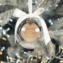 Personalised Engagement Wedding Ring Christmas Bauble, thumbnail 1 of 7