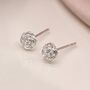 Sterling Silver Rose Flower Stud Earrings, thumbnail 5 of 8