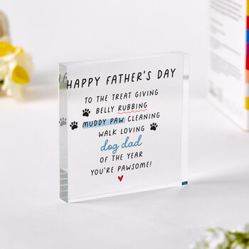 Funny Dog Dad Father’s Day Plaque Gift, 2 of 5