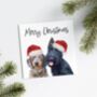 Two Or More Pet Personalised Christmas Card, thumbnail 1 of 7