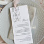 Autumnal Wedding Menu Cards With Guest Name Tags And Ribbon, thumbnail 1 of 7