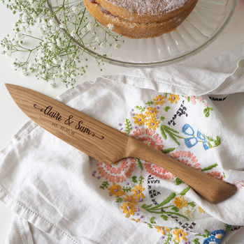 Personalised Wooden Wedding Cake Knife, 5 of 5
