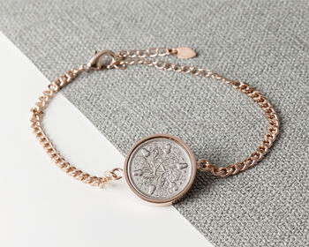 1930 95th Birthday Sixpence Coin Chain Bracelet, 3 of 5