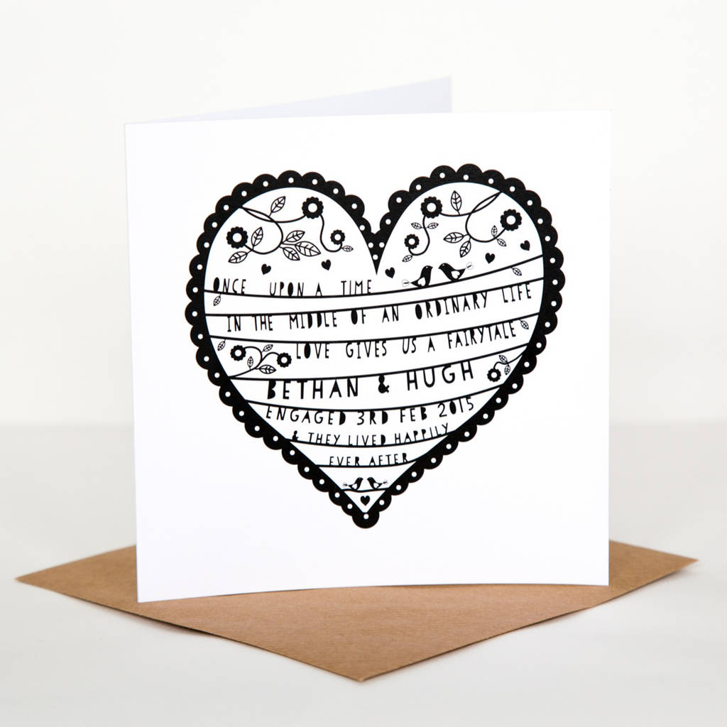 Personalised Heart Engagement Card