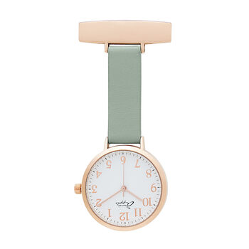Annie Apple Meraki Leather Nurse Fob Watch, 3 of 7