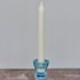 Blue Glass Candlestick, 11cm, thumbnail 3 of 3