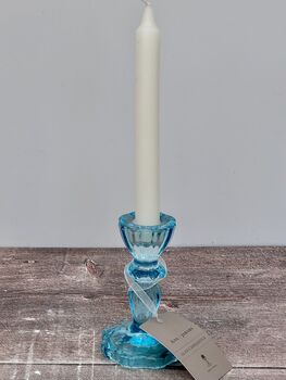 Blue Glass Candlestick, 11cm, 3 of 3