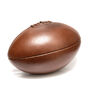 Vintage Full Cowhide Leather Rugby Ball – Handcrafted, thumbnail 3 of 8