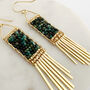 Peace Crystal Chrysocalla Statement Earrings, thumbnail 4 of 8