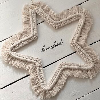 Handmade Macrame Star Wall Hanging, Nursery Wall Decor, 4 of 4