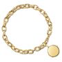 18 K Gold Plated Links Round Locket Bracelet, thumbnail 2 of 5