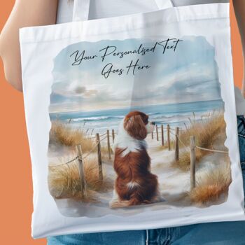 Personalised Cavalier King Charles Spaniel Dog Beach Walk Collection, 7 of 7