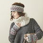 Fair Trade Cable Handknit Wool Lined Neckwarmer Scarf, thumbnail 1 of 12