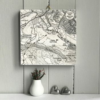 Golf Course Map Printed On Wood, 5 of 11