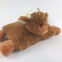 Brown Snuggly Scottish Highland Cow Cushion, thumbnail 1 of 6