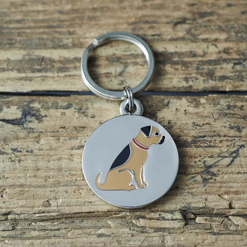 Daddy And Me Border Terrier Cufflinks And Dog Tag Set, 3 of 8