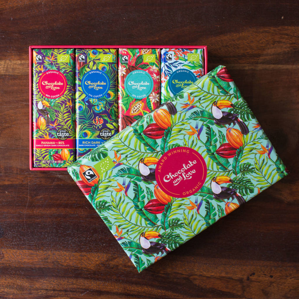 Panama Organic Fairtrade Mixed Chocolate Gift Box By Chocolate And Love ...