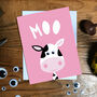 Cow 'Moo' Birthday/Thank You Card, thumbnail 2 of 3