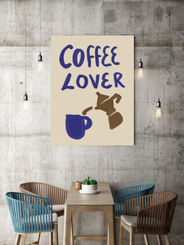 Coffee Lover Kitchen Art Print, 2 of 3