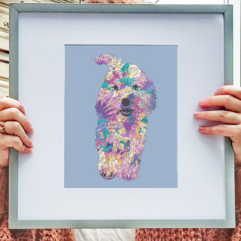 Custom Pet Portrait Personalised Dog Cat Art Gift, 3 of 6