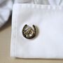 Horse And Horseshoe Cufflinks 316 L Stainless Steel Equestrian Gift For Him, thumbnail 2 of 6