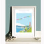 Plymouth Lido And Smeatons Tower Devon Print, thumbnail 2 of 5