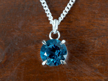 9mm London Blue Topaz Necklace In Sterling Silver, 3 of 5