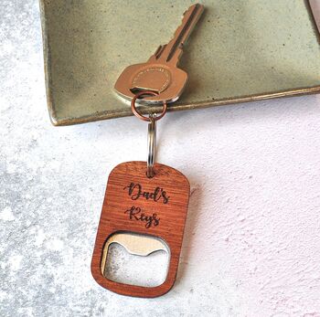 Personalised Dad's Keys Bottle Opener Keyring, 2 of 5