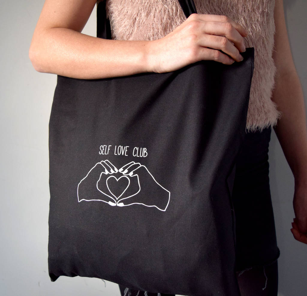 Self Love Club Black Tote Bag