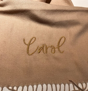 Classic Woven Scarf With Personalised Embroidered Name, 4 of 12