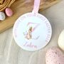 Personalised Flopsy Bunny Watercolour Easter Decoration, thumbnail 1 of 3