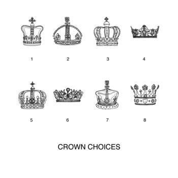 Royal Crown Personalised Family Tree Prints By Adam Regester Design