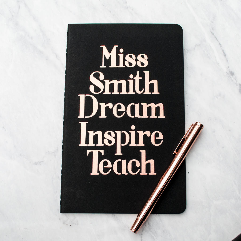 personalised teacher's notebook by thebridge & taylor