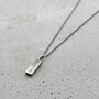 Personalised Men’s Silver Tag Necklace, thumbnail 5 of 12