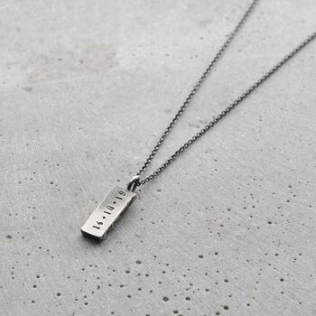 Personalised Men’s Silver Tag Necklace, 6 of 9