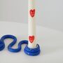 Hand Painted Heart Smiley Candlestick, thumbnail 5 of 6