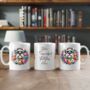 Personalised Schnauzer Summer Floral Dog Wreath Gift Keepsake Mug, thumbnail 2 of 2