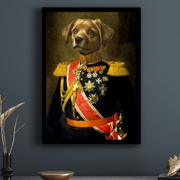 Personalised Regal King Or Admiral Renaissance Pet Portrait, 8 of 12