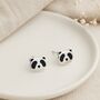 Sterling Silver Panda Stud Earrings – 7mm, thumbnail 3 of 4