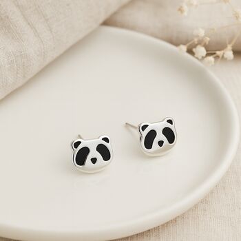 Sterling Silver Panda Stud Earrings – 7mm, 3 of 4