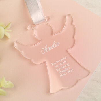 Personalised Acrylic Angel Decoration, 2 of 3