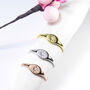 Star Signet Rings , Cz Rose Or Gold Vermeil 925 Silver, thumbnail 5 of 9