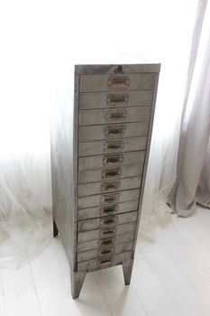 Felix Vintage Stripped Steel 15 Drawer Filing Cabinet, 10 of 11