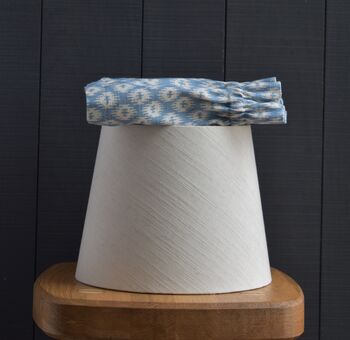 Dolly Blue Ikat Scrunchie Lampshade, 2 of 3