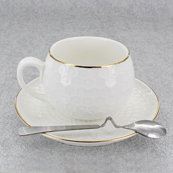 Hexa Cup And Saucer White Finish, 2 of 6