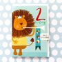 Lion 2nd Birthday Card, thumbnail 3 of 4