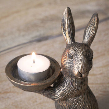 Bronze Rabbit Tealight Holder, 3 of 5