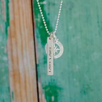 Coordinates Travel Safe Tag Necklace, 6 of 10