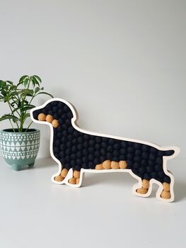 Sausage Dog Plywood And Wool Decoration, 3 of 3