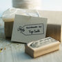 'Handmade By' Tag Personalised Rubber Stamp, thumbnail 1 of 2